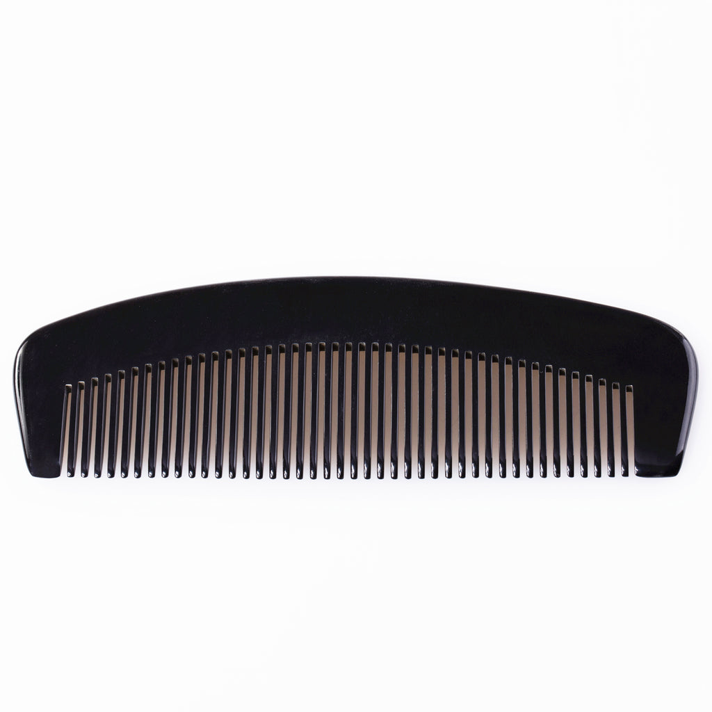 Natural Black Buffalo Horn Comb Hair comb Ox Horn Fine/Wide-Toothed Massage  Comb